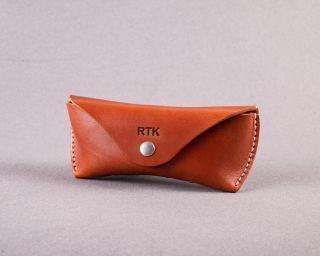 Handmade Leather Sunglasses Case With Full Lining, Size M