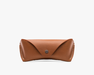 Leather Glasses Case, Size S In Ginger Color