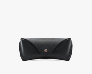 Leather Glasses Case, Size S In Carbon Color