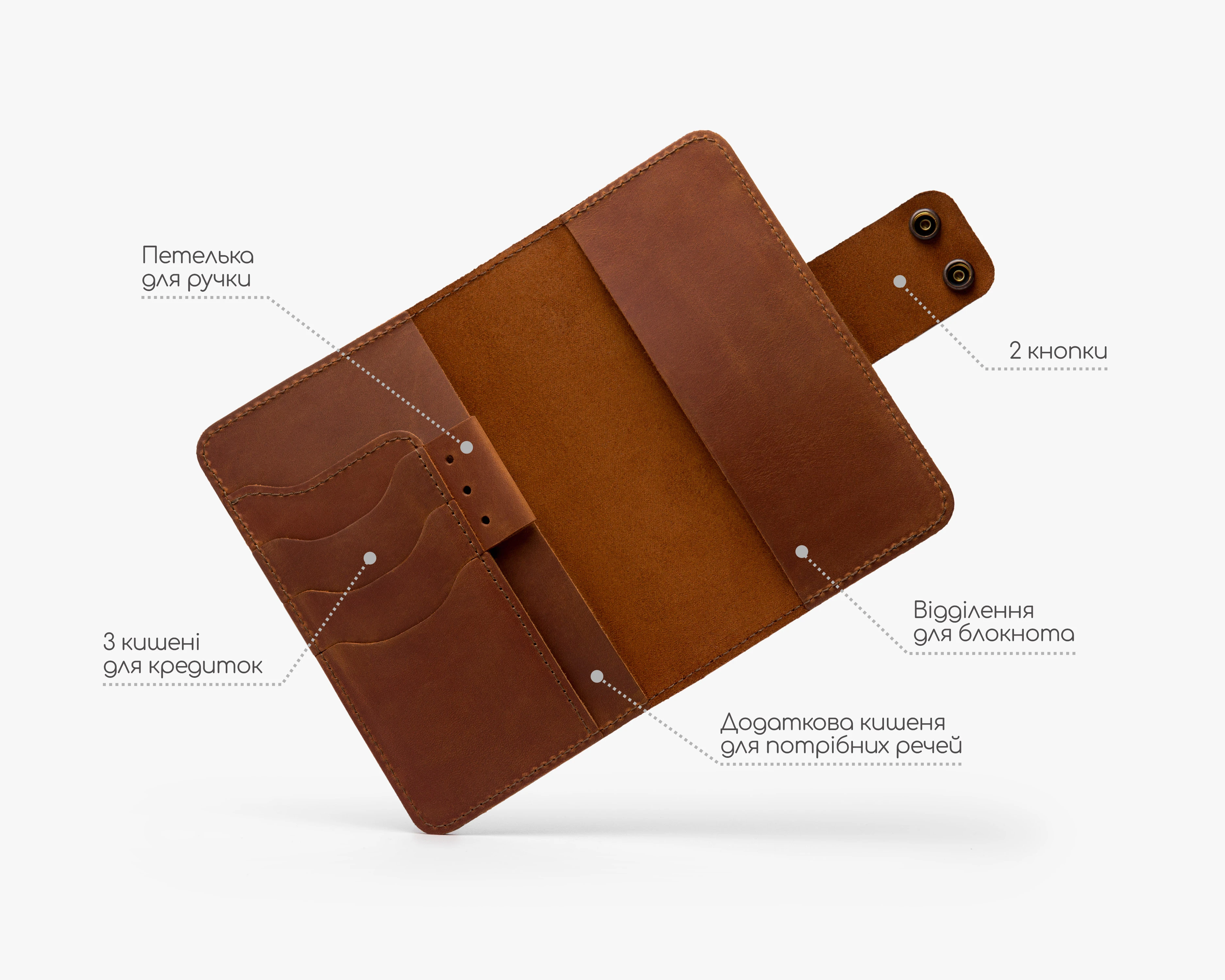 leather journal wallet