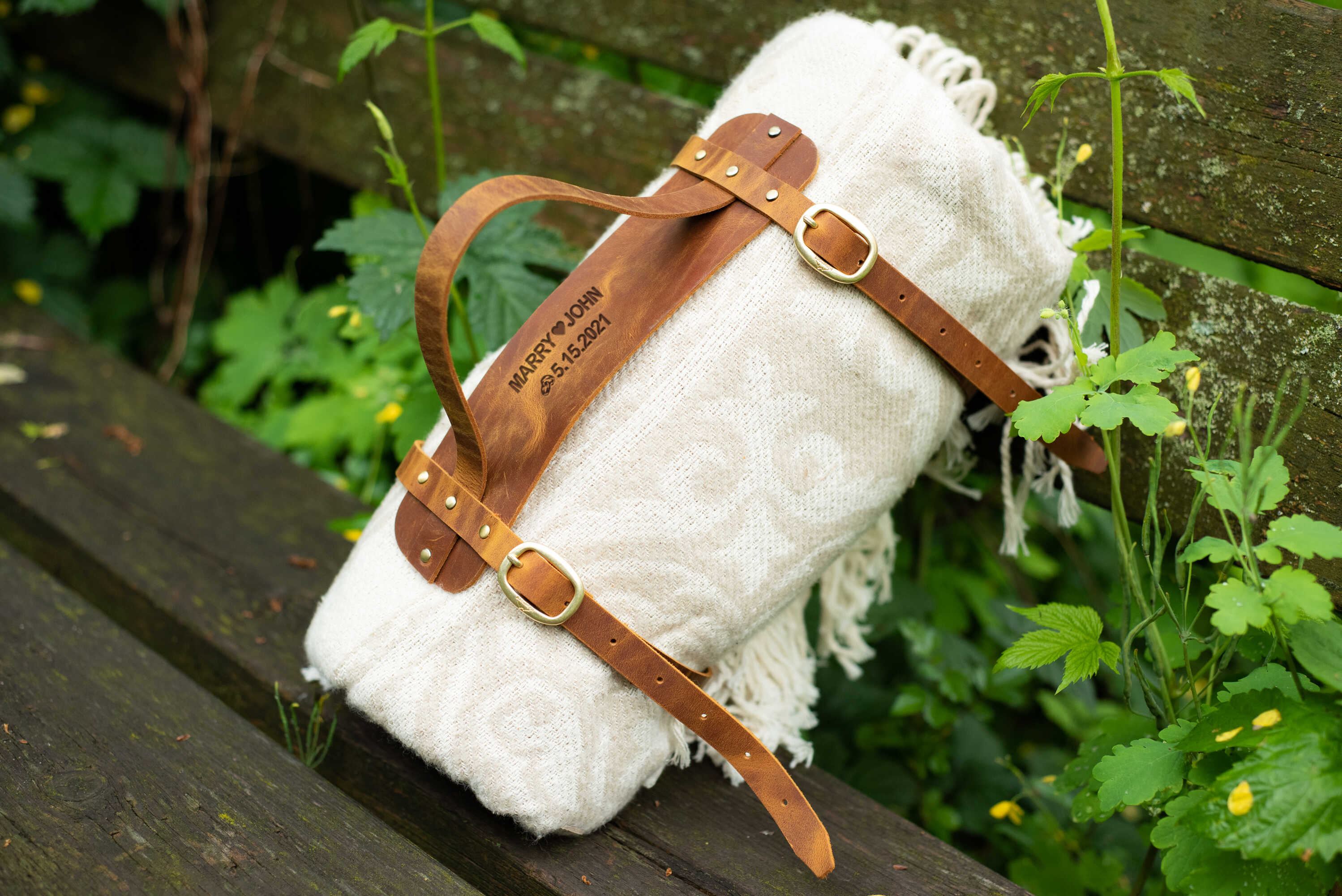 Personalized blanket strap