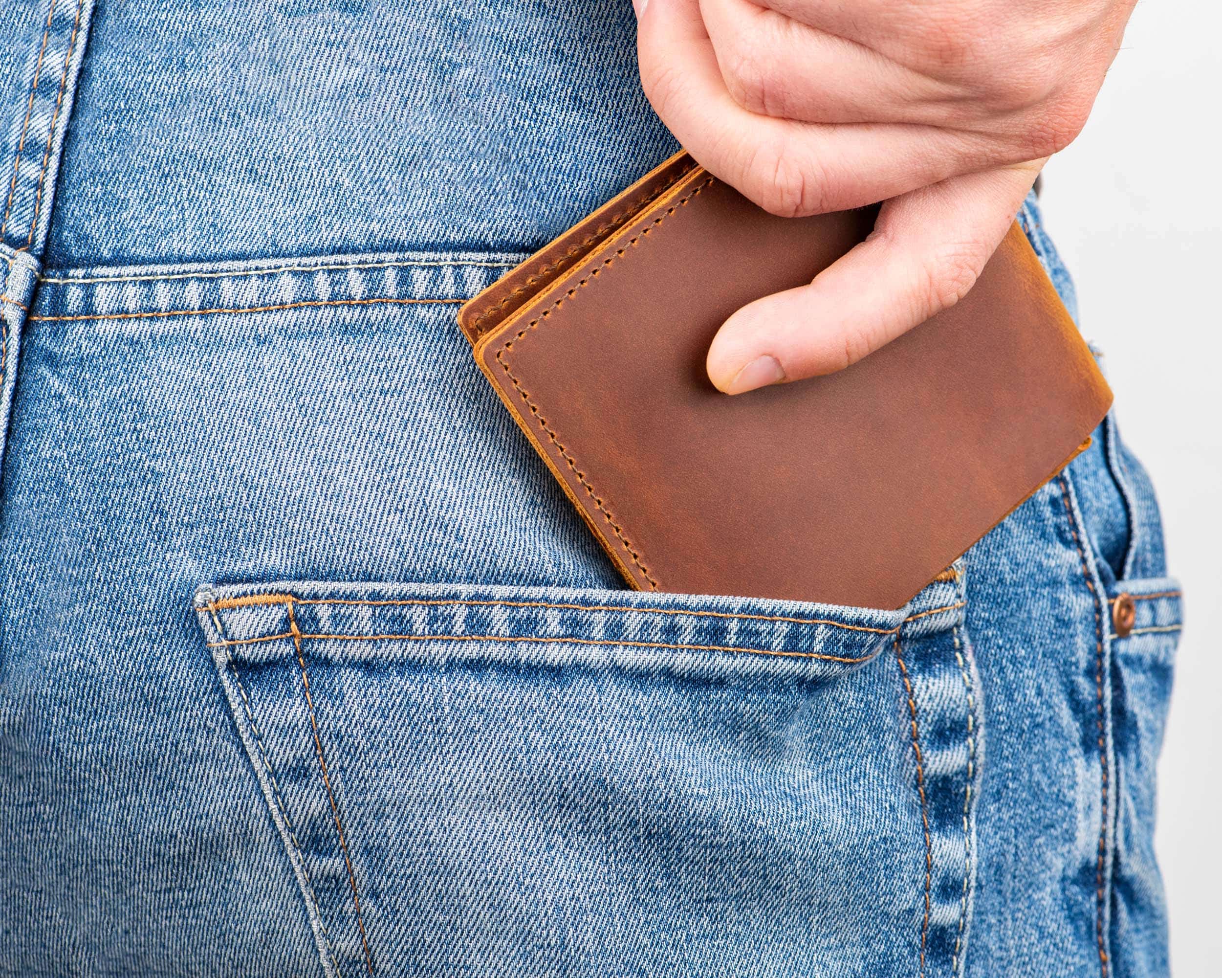 leather mens bifold wallet