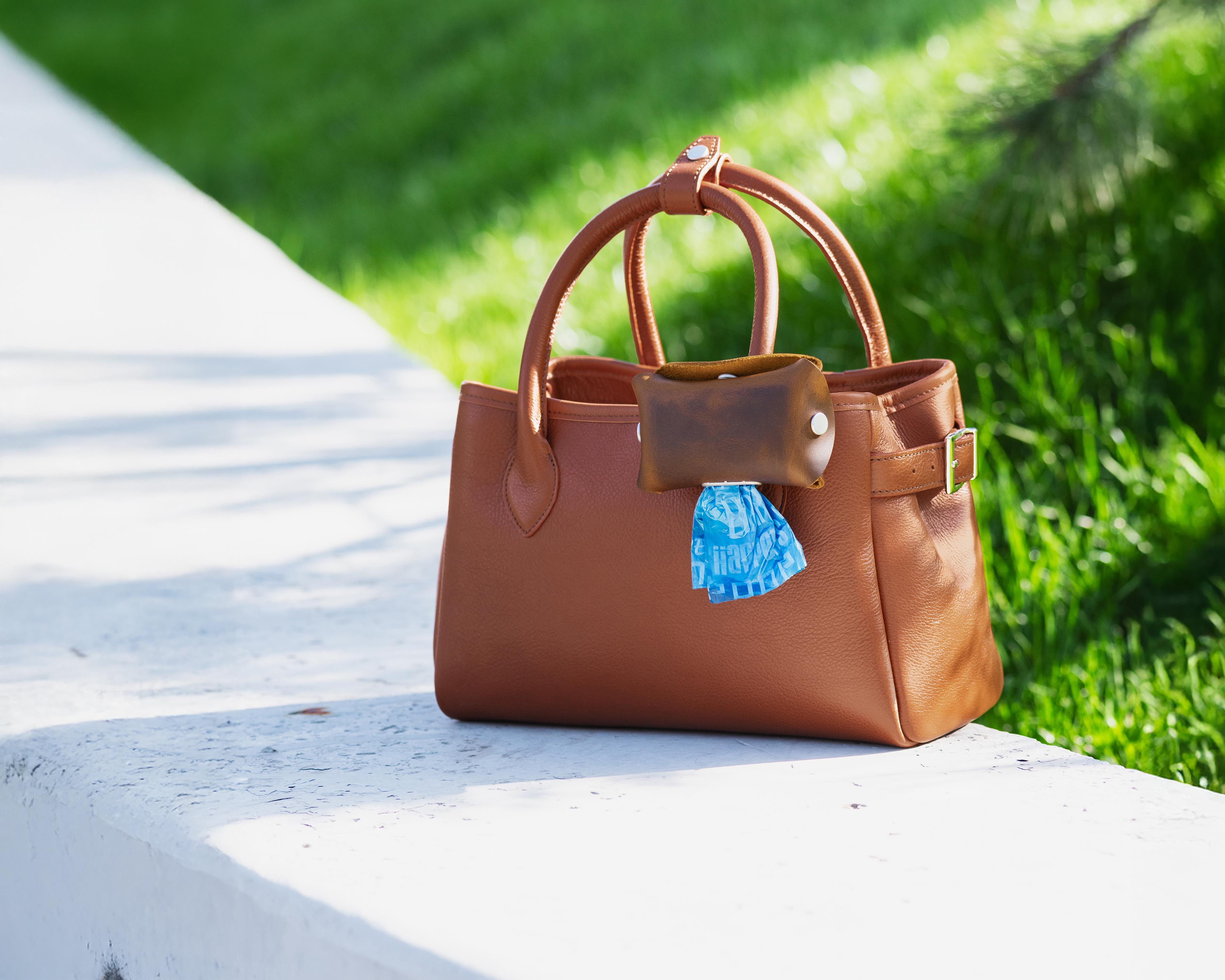 leather waste bag holder